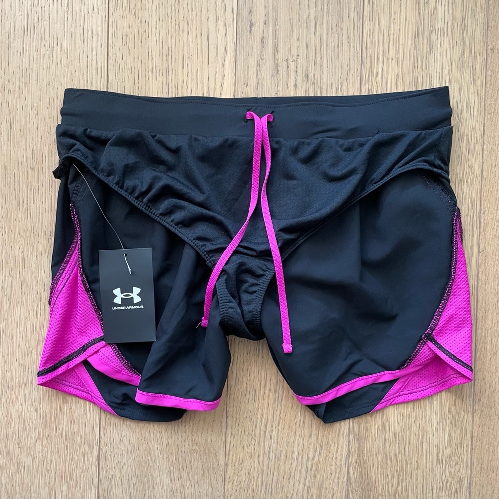 Under Armour Black Pink Tempo Run Shorts NWT - Size S - Picture 4 of 6
